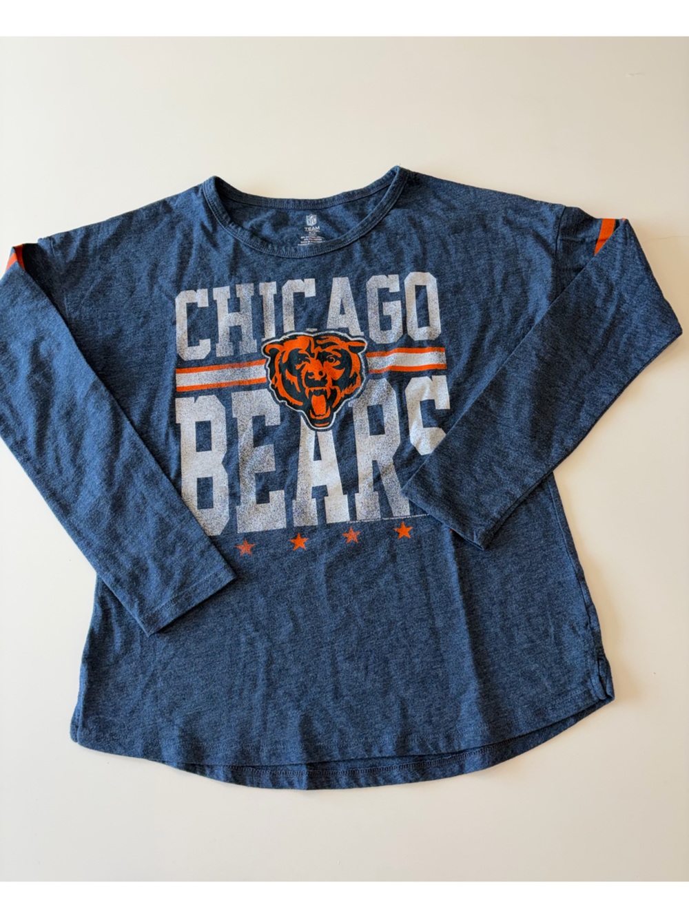 Women’s Small Chicago Bears Long Sleeve Tee - Navy Blue
